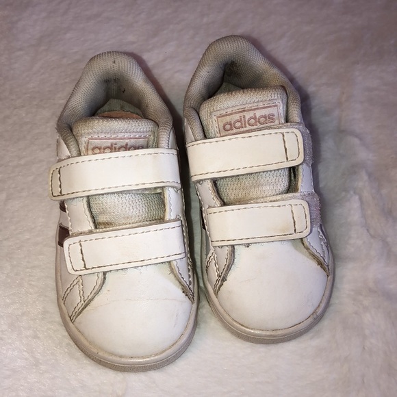 adidas Shoes Adidas Grand Court Sneaker Rose Gold Baby Girl Velcro